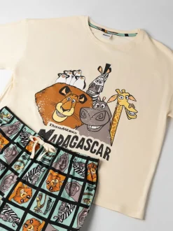 Ensemble pyjama Vanilla Underground jambes longues en coton à manches courtes