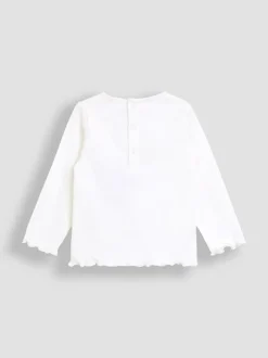 Ensemble salopette JoJo Maman Bébé en chambray brodé et haut côtelé