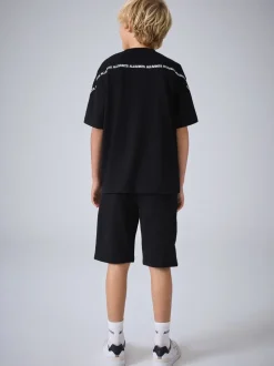 Ensemble t-shirt et short en molleton smALLSAINTS avec bande à logo