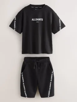 Ensemble t-shirt et short en molleton smALLSAINTS avec bande à logo