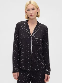 Etoile noire - Haut de Pyjama à manches longues Gap en modal