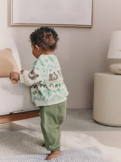 Fairisle ours vert - Ensemble Bébé haut en polaire et Survêtement (0mois-2ans)