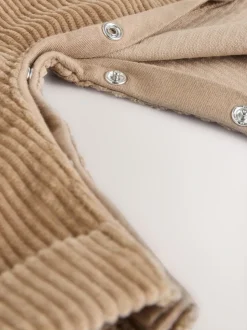 Fauve à motif ours marron - Ensemble salopette et body en velours côtelé (0mois-2ans)