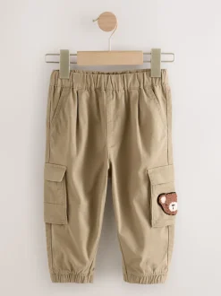 Fauve à motif ours marron - Pantalon cargo (3mths-7yrs)
