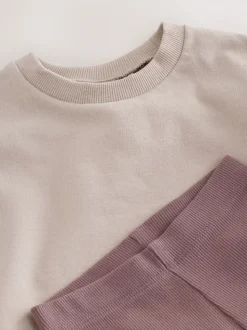 Fauve neutre - Ensemble Top et Leggings à manches longues (3mths-7yrs)