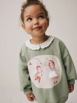 Fée vert - Ensemble Sweat-shirt à col et Leggings évasé (3mois-7ans)