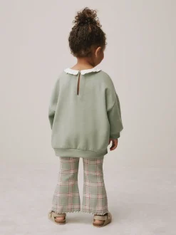 Fée vert - Ensemble Sweat-shirt à col et Leggings évasé (3mois-7ans)