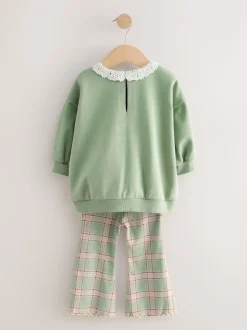 Fée vert - Ensemble Sweat-shirt à col et Leggings évasé (3mois-7ans)