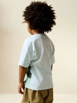 Ferme verte/bleue - T-shirt appliqué Manches courtes (3mths-7yrs)