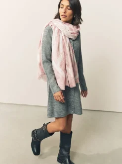 Feuille de marbre rose - Écharpe légère