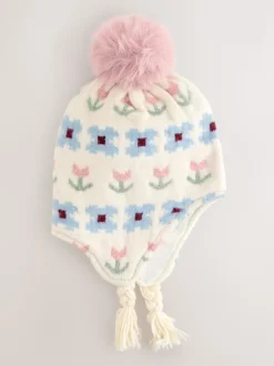 Fleur neutre tricotée - Chapka Chapeaux (3mois-13ans)