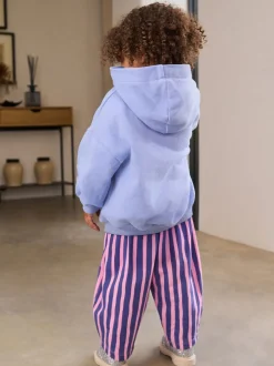 Fleur violette rayée - Ensemble sweat à capuche et coupe ballon Survêtement (3mois -7ans)