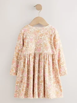 Fleuri - Robe côtelée à manches longues (3mois-7ans)