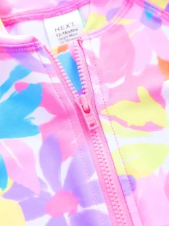 Fleurs arc-en-ciel multicolores - Maillot de bain Sunsafe (3mths-10yrs)