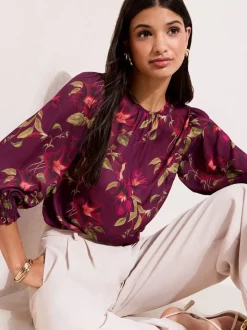 Fleurs de Bourgogne - Friends Like These Chemisier à manches froncées 3/4