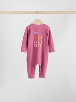 Fleurs multicolores - Combinaisons de nuit à fermeture éclair pour bébés 3 Pack (0mths-3yrs)