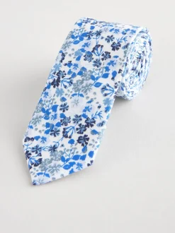 Floral bleu - Cravate (3-16 ans)