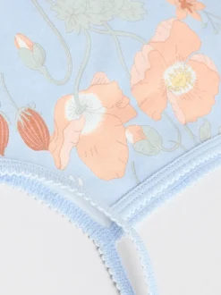 Floral bleu - Paquet de bodys pour bébé avec gilet 5