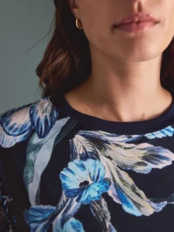 Floral bleu - Pyjama Kew Collection à manches longues