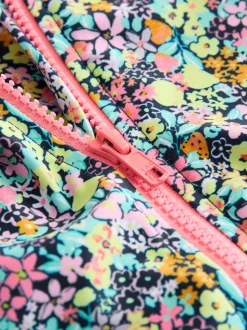 Floral Ditsy Noir - Ensemble bikini et chouchou Sunsafe Rash Gilet (3-16ans)