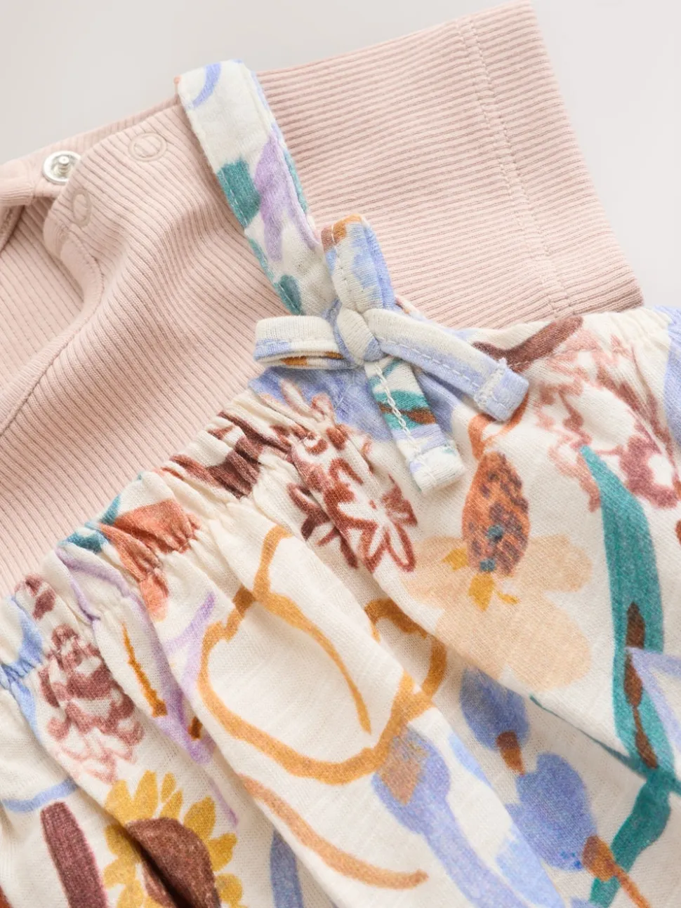 Floral pourpre - Ensemble Salopettes et Bodys en jersey BÉBÉ 2 Pieces (0mois-3ans)