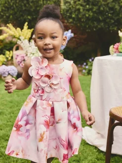 Floral rose - Robe de plongée sous-marine (3mois-7ans)