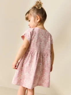 Floral rose - Robe en jersey (3mois à7ans)