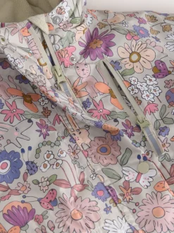 Floral vert - Personnage Combinaison de ski (6mois-7ans)