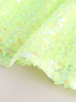 Fluro Jaune - Jupe à paillettes (3-16ans)