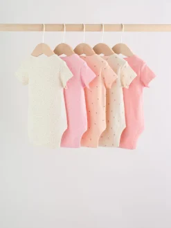 Fluro Rose - Bébé Manches courtes Bodysuits 5 Pack