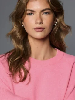 Fluro Rose - Pull super doux à manches longues à col rond