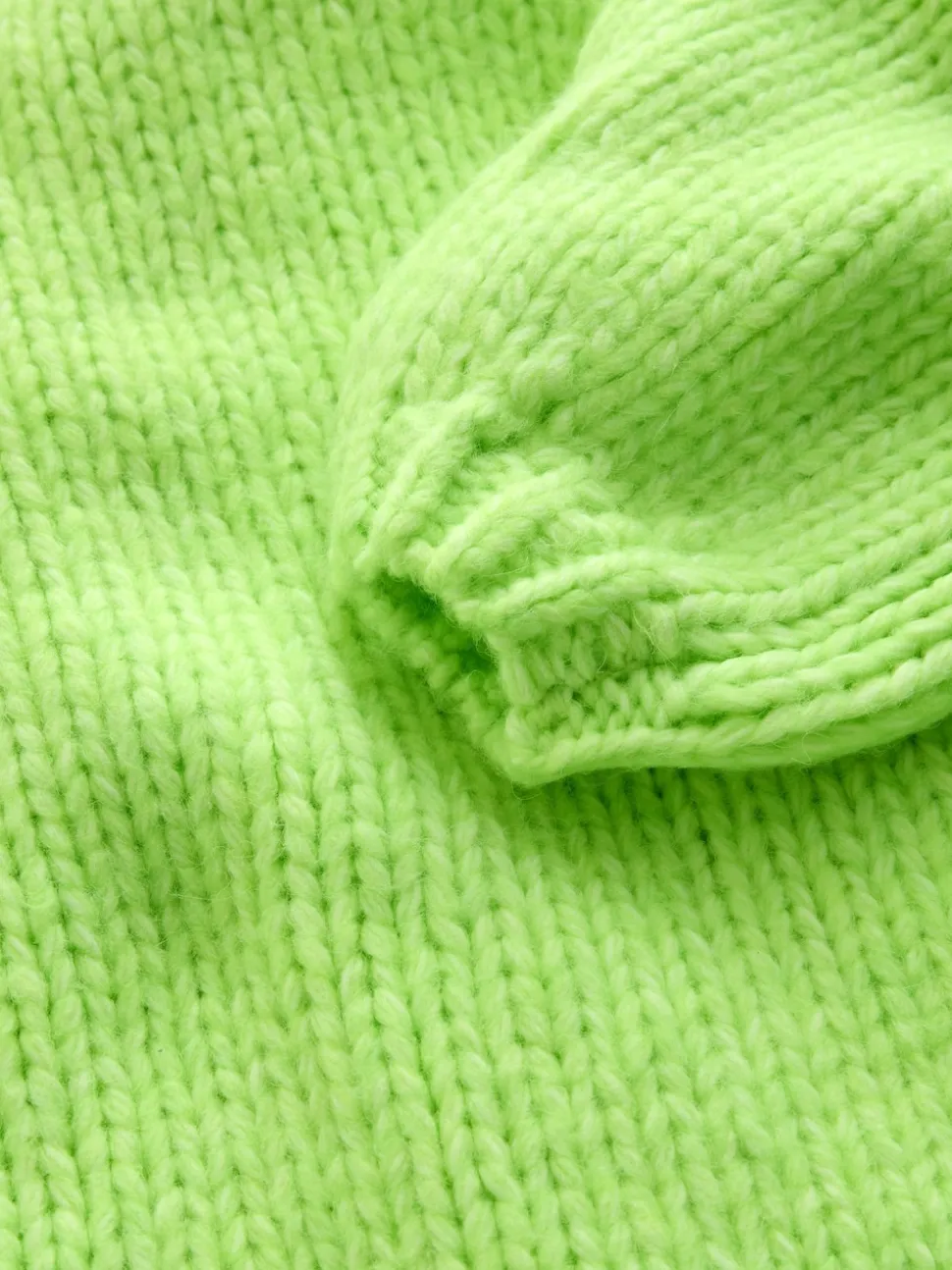 Fluro Vert - Cardigan en grosse maille doux