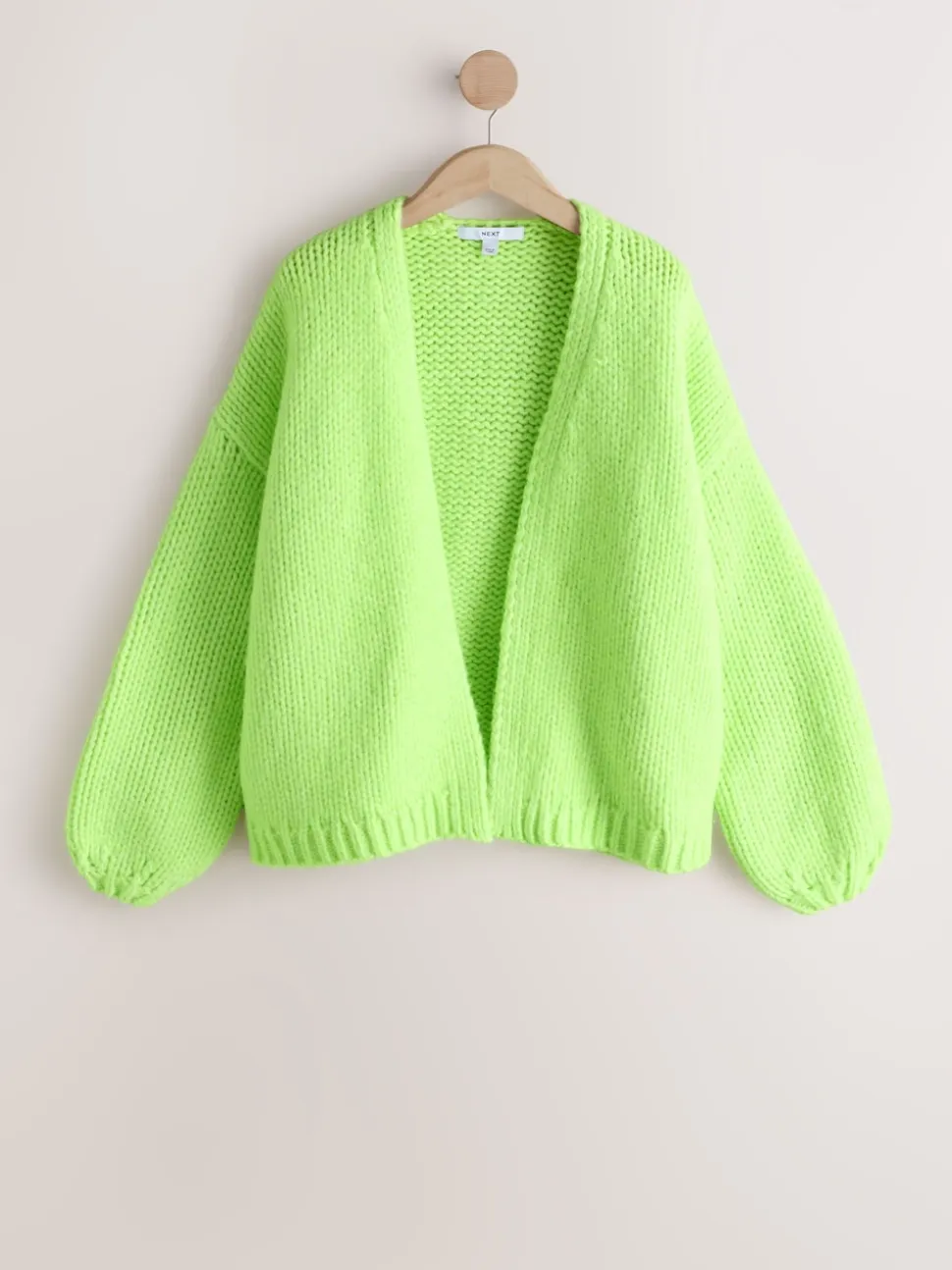 Fluro Vert - Cardigan en grosse maille doux