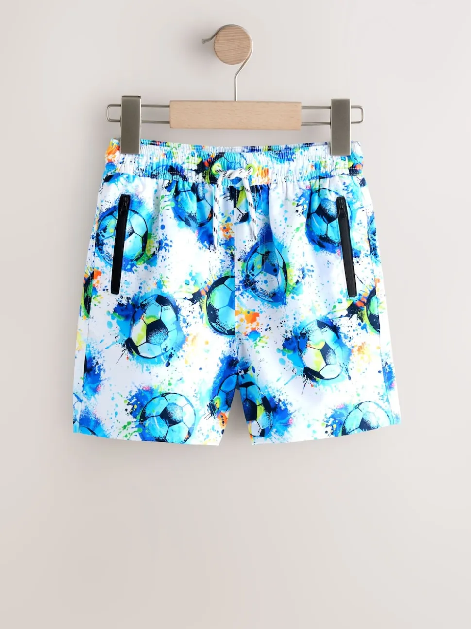 Football blanc/bleu - Shorts de bain imprimés (3-16yrs)