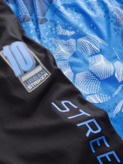 Football bleu/noir - Lot de 2 pyjamas à manches longues (3-16ans)