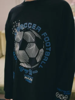 Football bleu/noir - Lot de 2 pyjamas à manches longues (3-16ans)