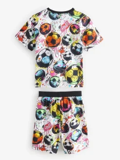 Football noir/multicolore - Pyjama court 2 Pack (3-16ans)