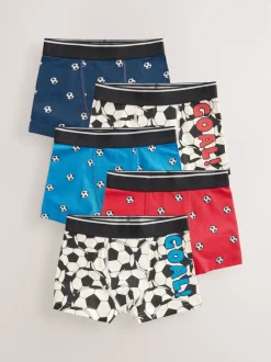 Football rouge/bleu - Lot de 5 boxers Junior Personnage (1.5-16ans)