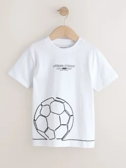 Football rouge/bleu/blanc - T-shirts à manches courtes à imprimé graphique coupe standard Lot de 3 (3à16ans)