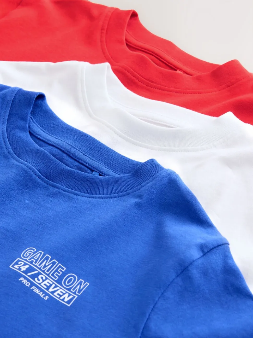 Football rouge/bleu/blanc - T-shirts à manches courtes à imprimé graphique coupe standard Lot de 3 (3à16ans)