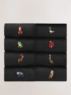 Forêt Noire - Paquet de chaussettes brodées amusantes 8