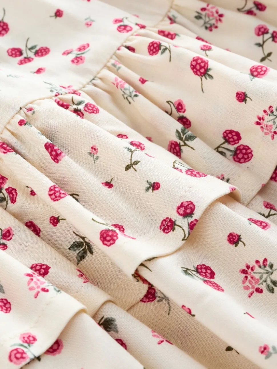 Fraise écrue - Ensemble chemisier et jupe à manches bouffantes (3-16ans)