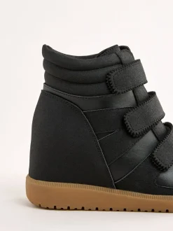 Friends Like These Baskets décontractées Velcro High Top Wedge en similicuir