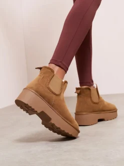 Friends Like These bottes Chelsea doublées de fausse fourrure et faux daim