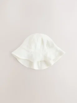 Froissé écru tissé - Chapeau de bébé (0mths-2yrs)