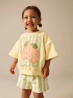 Fruit vert - Ensemble haut et short (3mois-7ans)