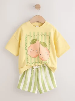 Fruit vert - Ensemble haut et short (3mois-7ans)