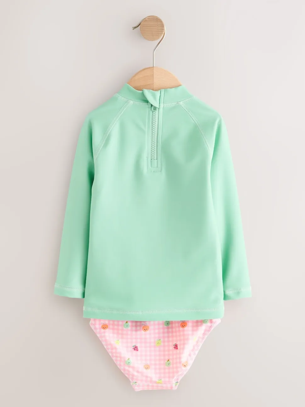 Fruit vichy vert menthe - Ensemble de bain Sunsafe à manches longues (3mois7ans)