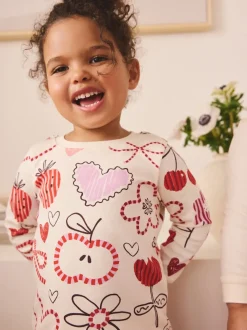 Galentines rose/rouge - Lot de 3 pyjamas Snuggle (9mois-12ans)
