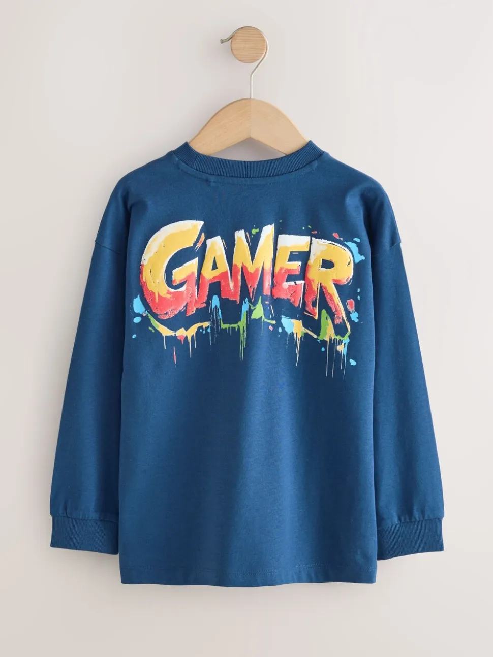Gamer bleu marine/gris/rouge - Lot de 3 T-shirts à manches longues coupe décontractée avec imprimé graphique (3-16ans)